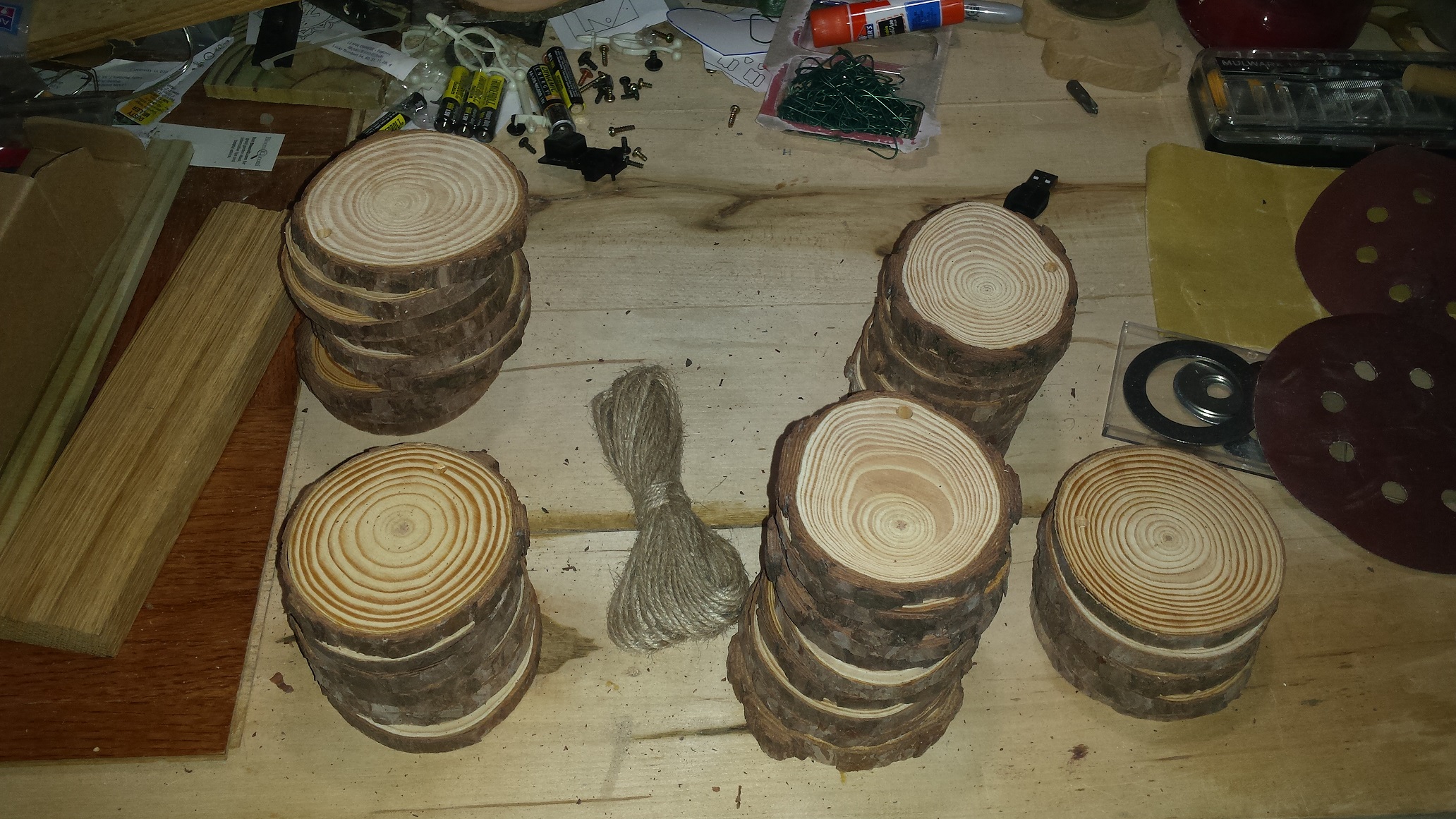 Live edge wood Log disks