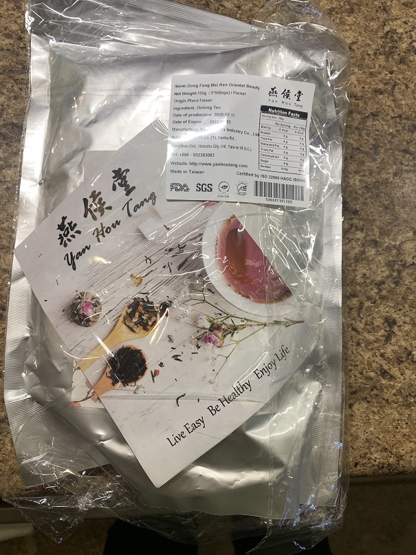 High quality white oolong tea bags (50) from China