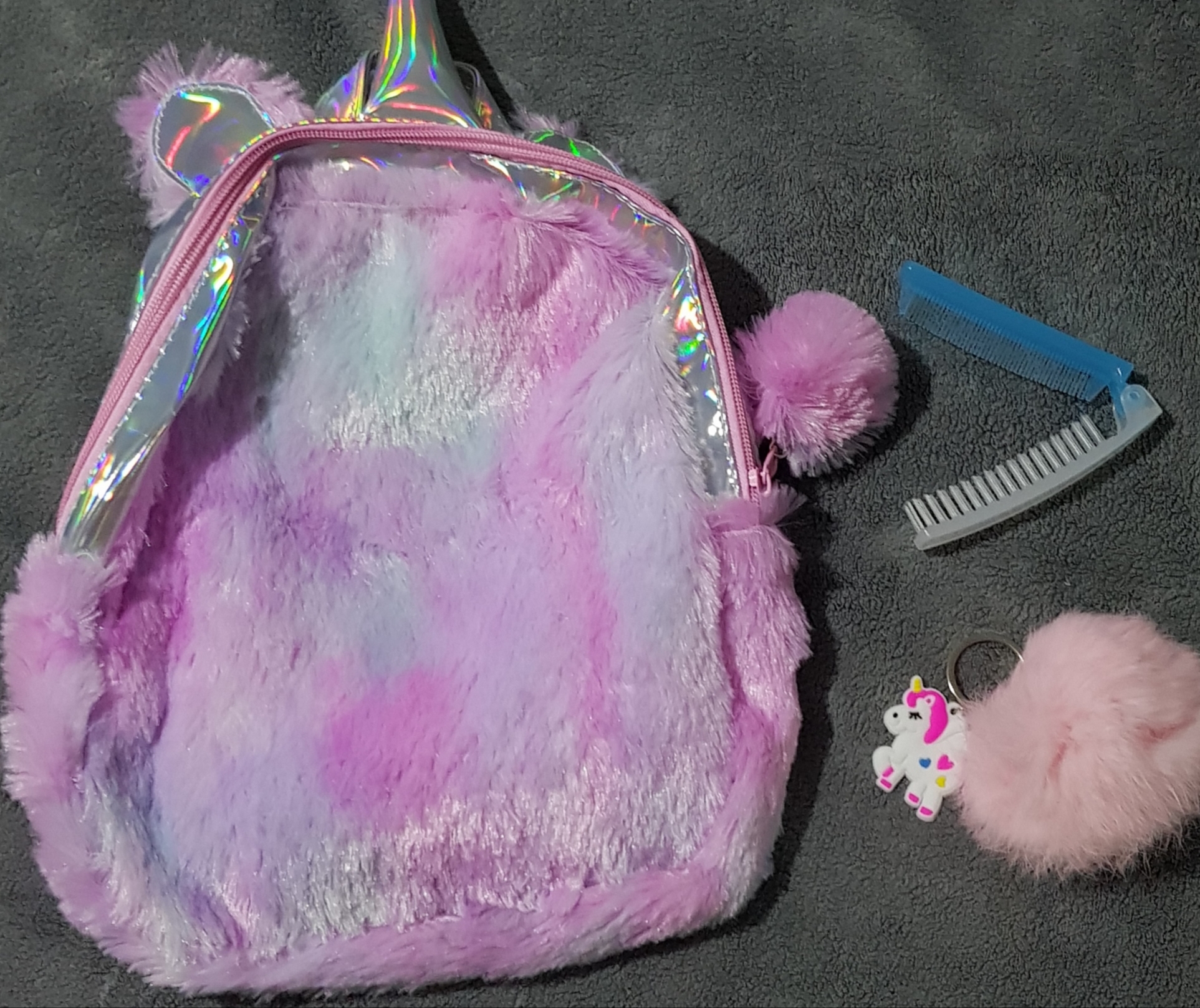 Plush unicorn backpack