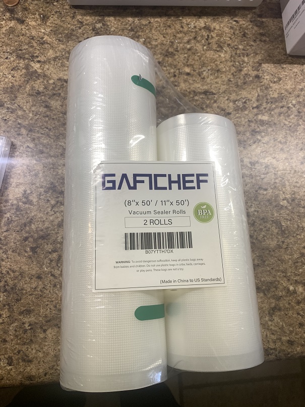 Vacuum sealer Bag Material Rolls 8 inch by 50 ft and 11 inch by 50 ft