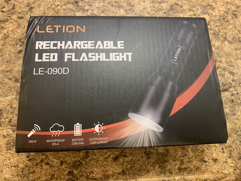 Great flashlight, rechargeable and very bright