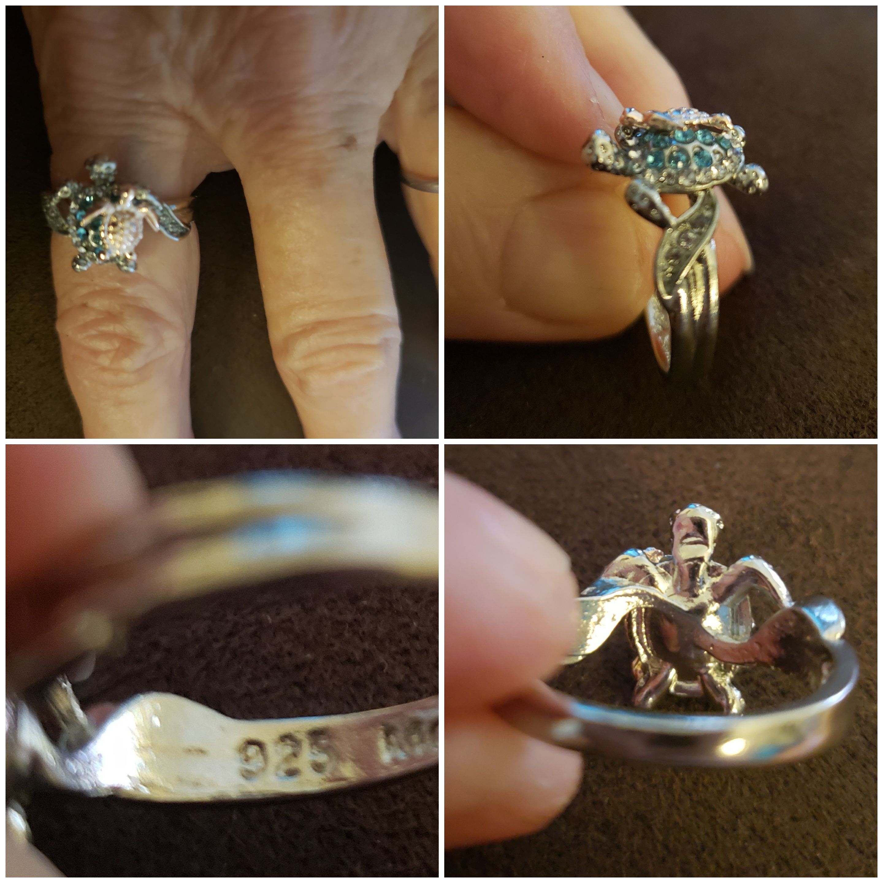SILVER TURTLE RING
