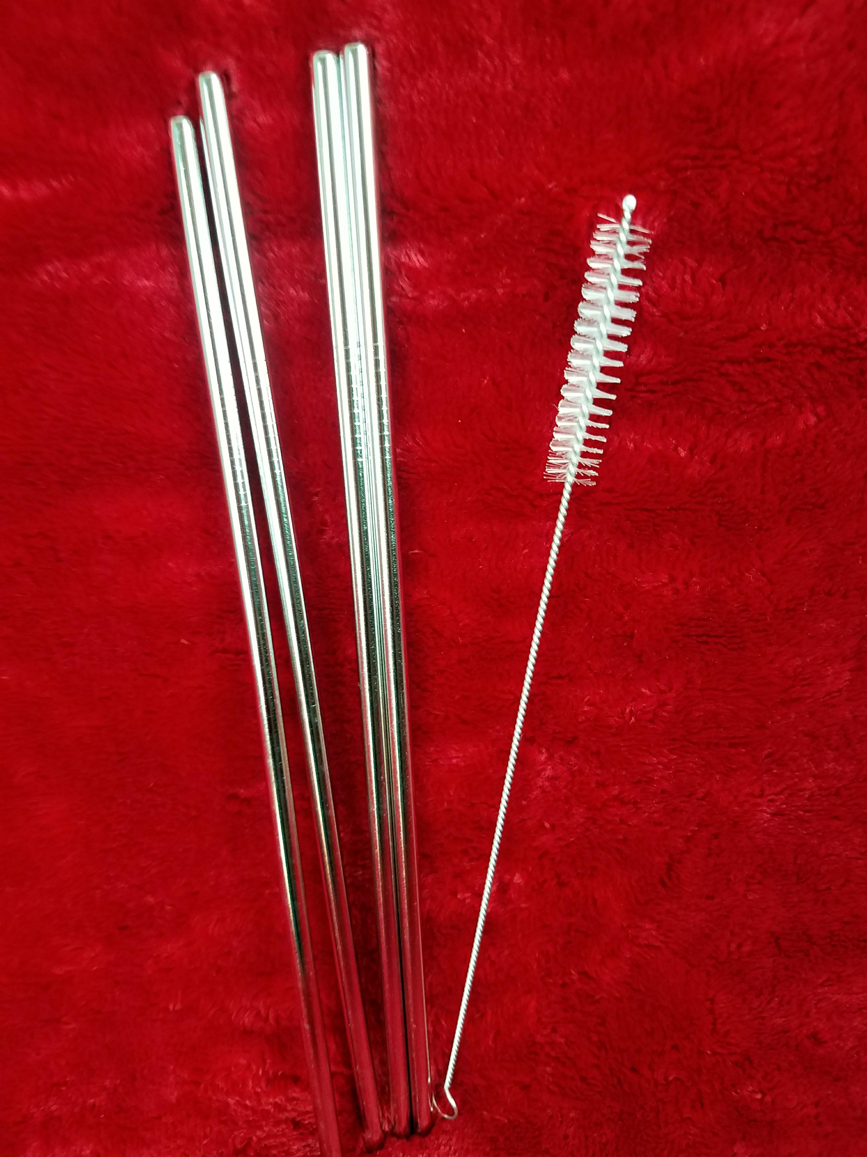 This set of 4 Stainless Steel Drinking Straws is fantastic!  Reusable, Responsible, Eco-Friendly, & made of Premium Quality Materials!  The metal even keeps the straws cold!