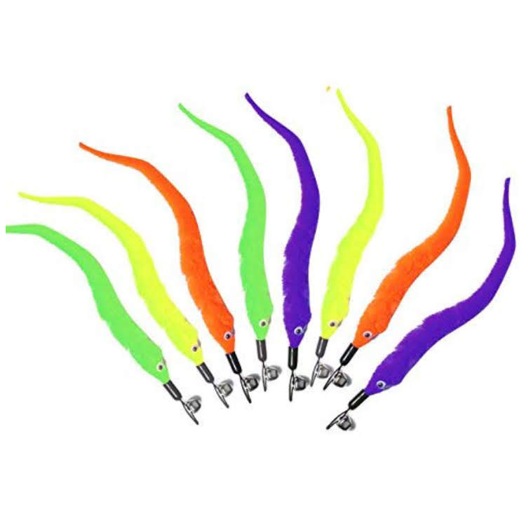 Colorful Caterpillar Replacements (5pcs) for Cat Teaser Wand