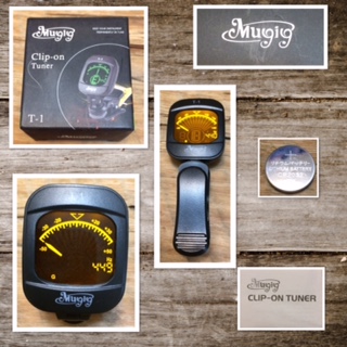 Mugig Tuner Clip-On Tuner For Guitar, Ukulele, Bass, Violin, Chromatic Tuning, Large Clear Colorful LCD Display (38% Greater View), Calibrated Pitch, Battery Included, Auto Power Off