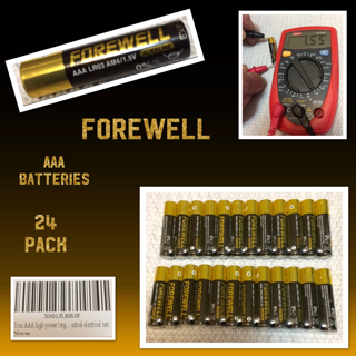 FOREWELL True AAA High-Power Large Capacity Alkaline Batteries, Very Suitable For High Power Electrical Appliances, (LRO3 AM4 1.5V1200mAH). A Total Of 24 Pack (12 Pack Type) Welcome The Actual Electrical Test
