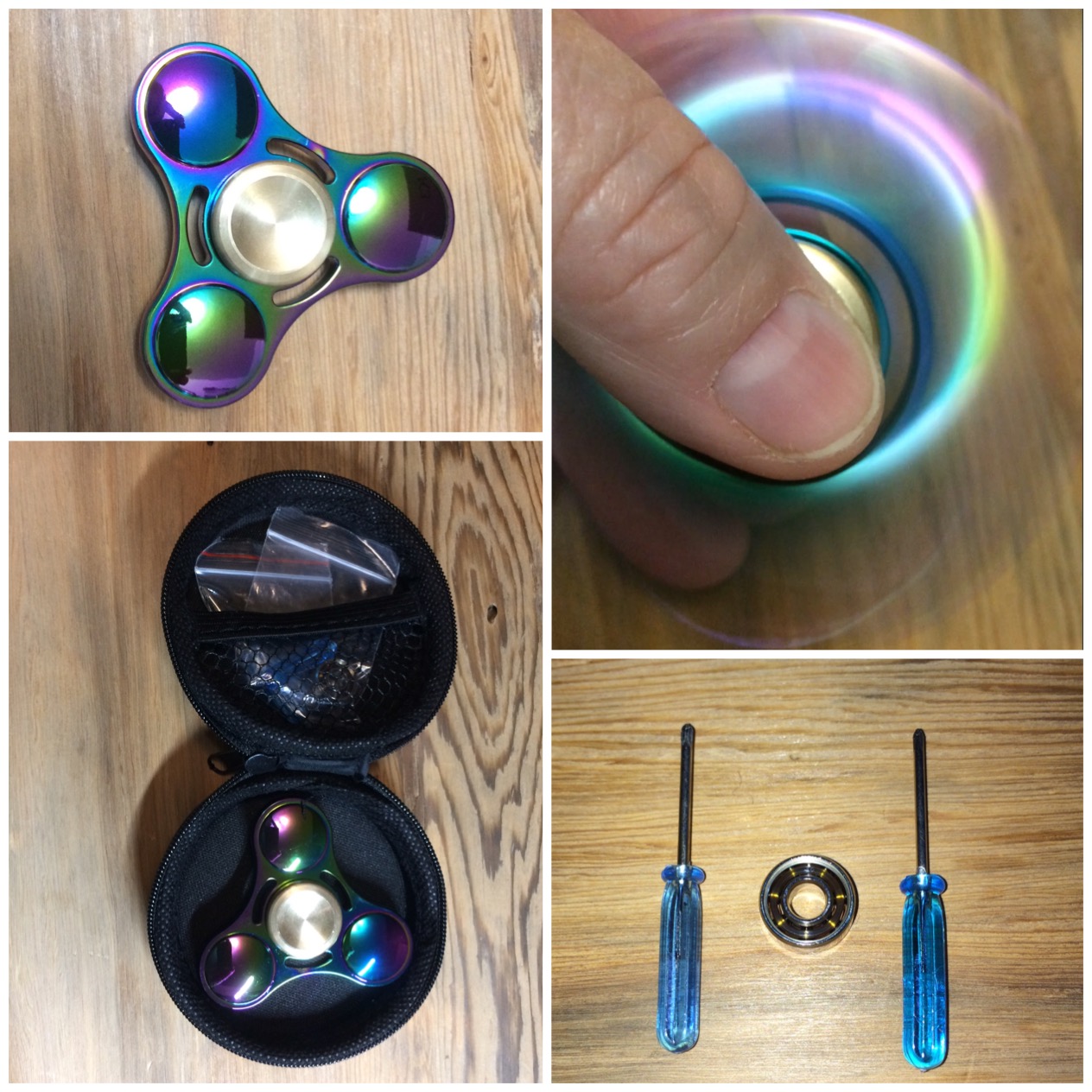 Rainbow Hand Fidget Spinner With High Speed, Long Spin Time And All The Extras – By Maibtkey