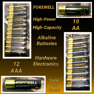 FOREWELL AA AAA High-Power High-Capacity Alkaline Batteries, Especially For High-Power Appliances, 1.5AA (LR6 AM3 2800mAH) And AAA (LR3 AM4 1200mAH). A Total Of 22 Packets (2 Board) Real High Capacity