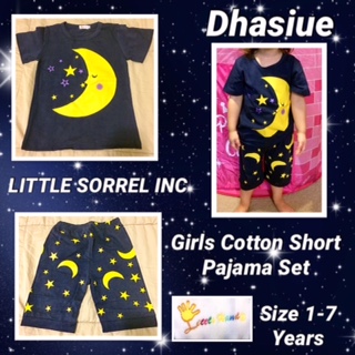 Dhasiue Cartoon Girls Pajamas Cotton Short Pajama Set Little Kids Sleepwear Clothes Size 1-7 Years