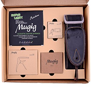 My #Sponsored  #RankBoosterReview on my #Mugig Guitar Accessories Kit with Tuner, Capo, Acoustic String, Straps and Picks Set with Leather Package