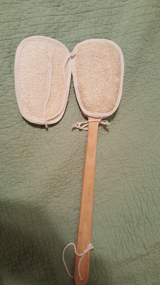 A luxery loofah back scrubber