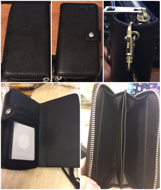 iPhone 7 Plus Wallet Case, Egrace iPhone 7 Plus Purse Case, Magnetic Detachable Zipper Case with Strap and Card Slot for iphone 7 Plus 5.5 Inch