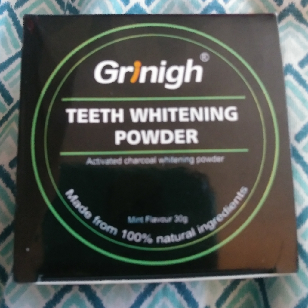 Grinigh Activated Charcoal Natural Teeth Whitening Powder - from Organic Coconut Shell and Food Grade Formula - REMOVES BAD BREATH and TOOTH STAINS - Best Natural Tooth Whitener Product- Mint Flavor