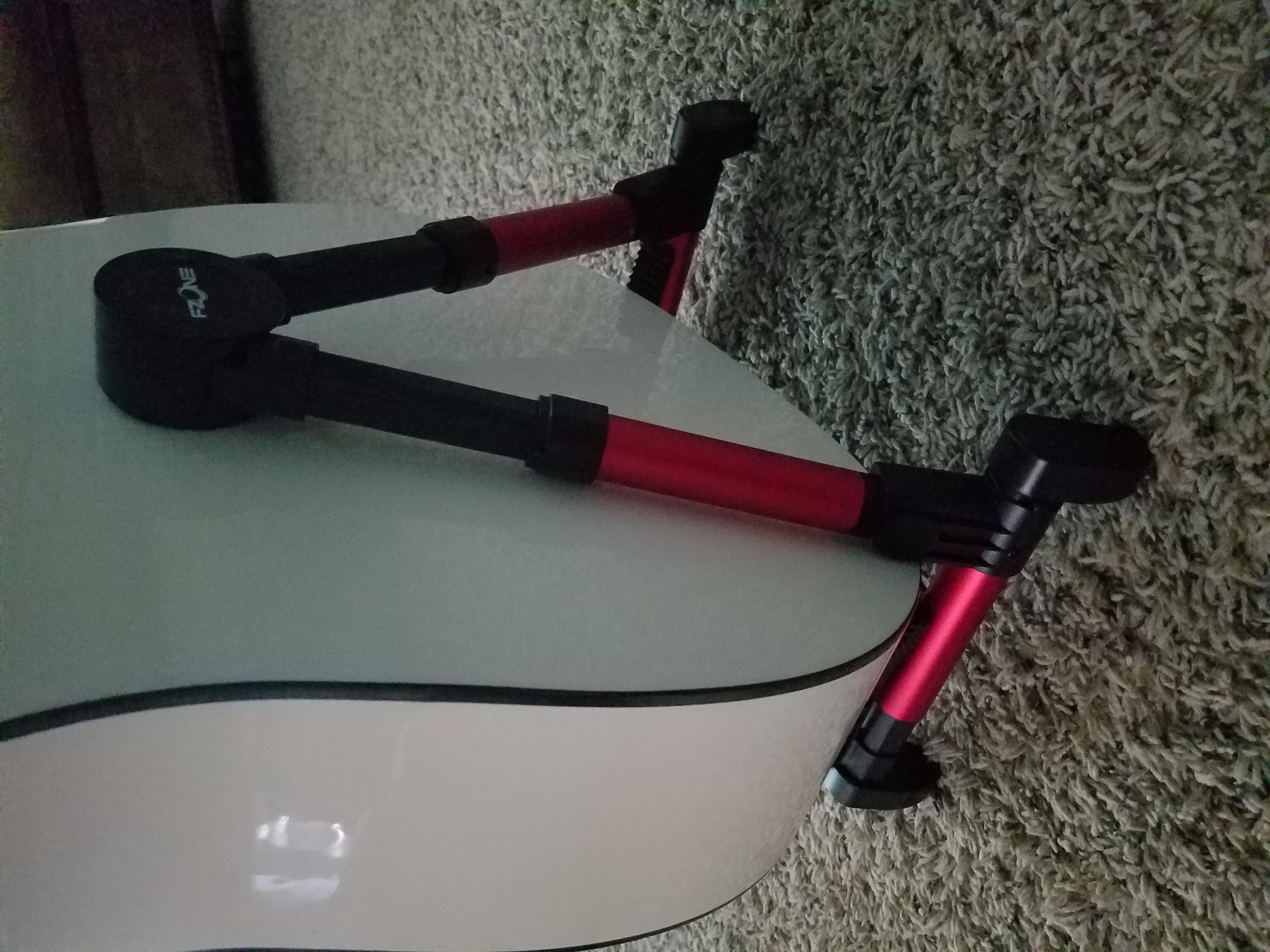 Red guitar stand
