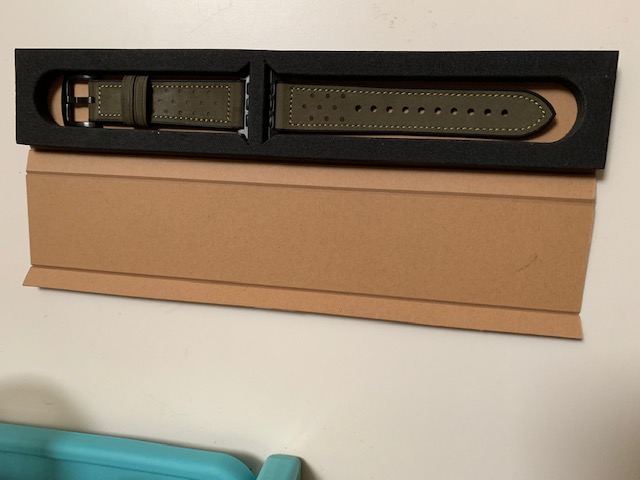 Green Leather Apple Watch Band