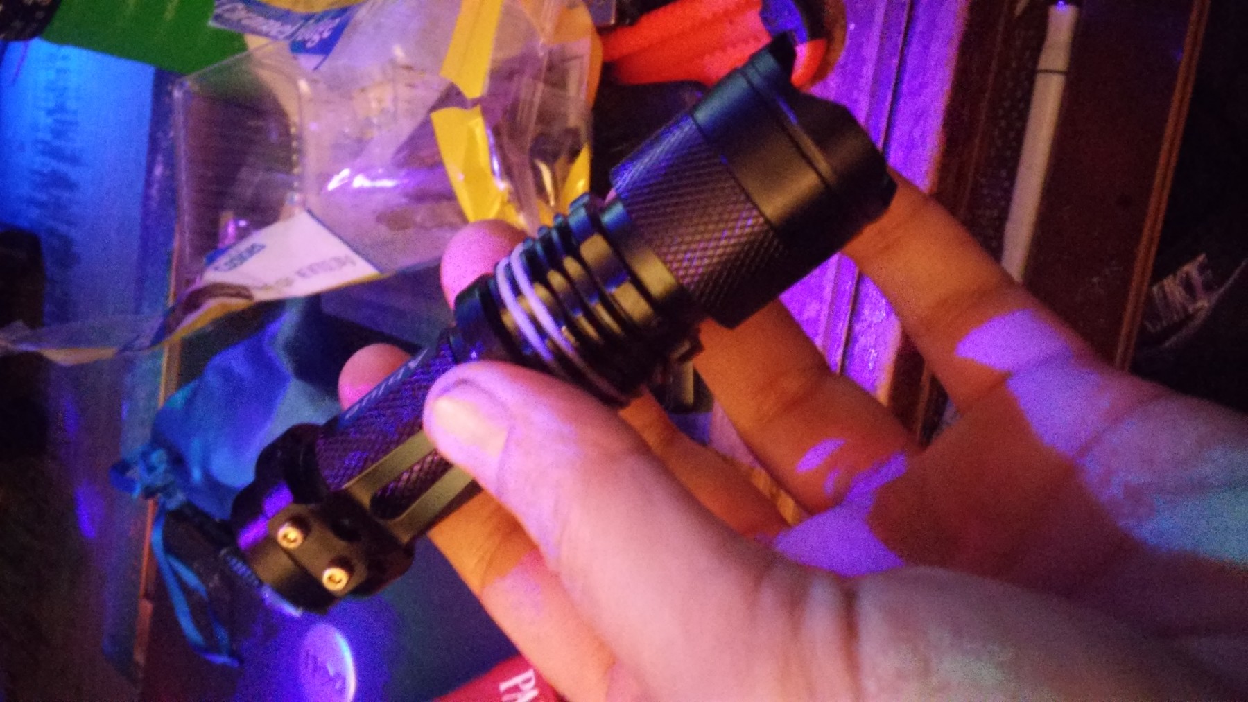 Ablue led flashlight