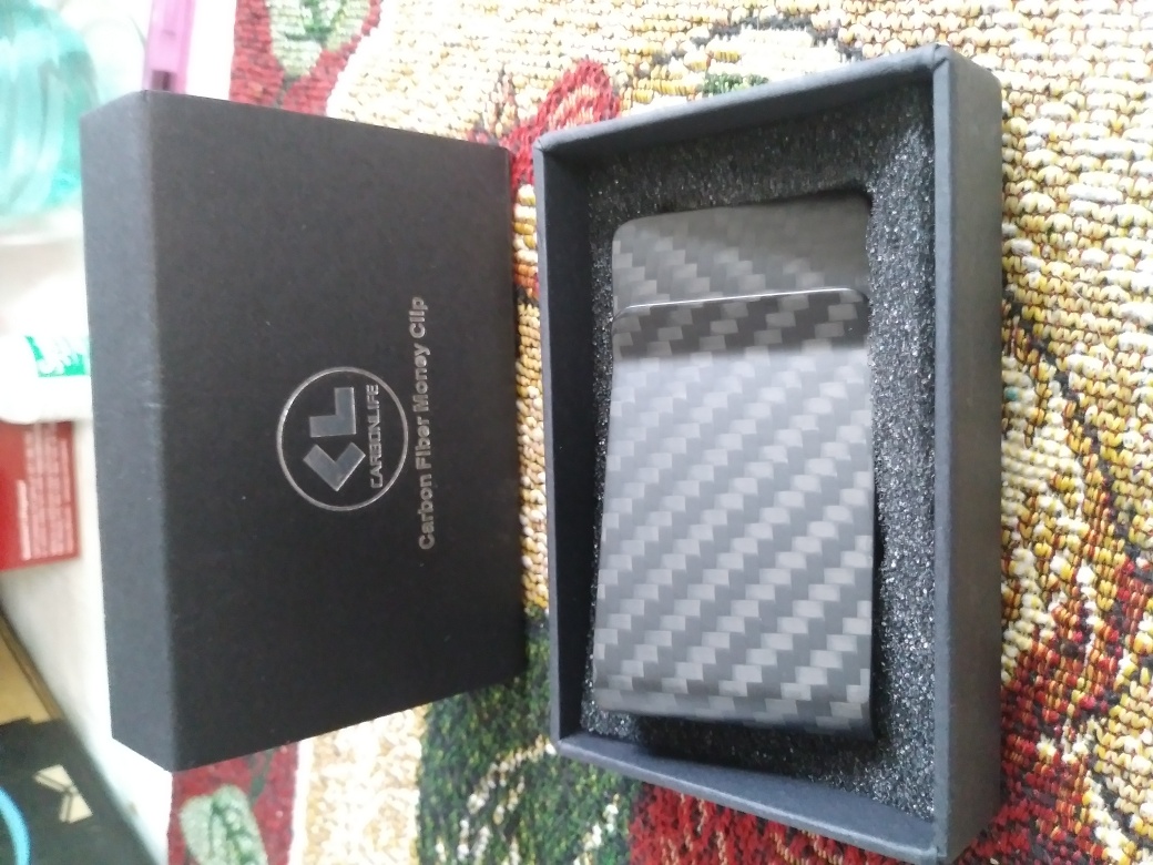 Beautiful Carbon Fiber Money Clip perfect for gift!
