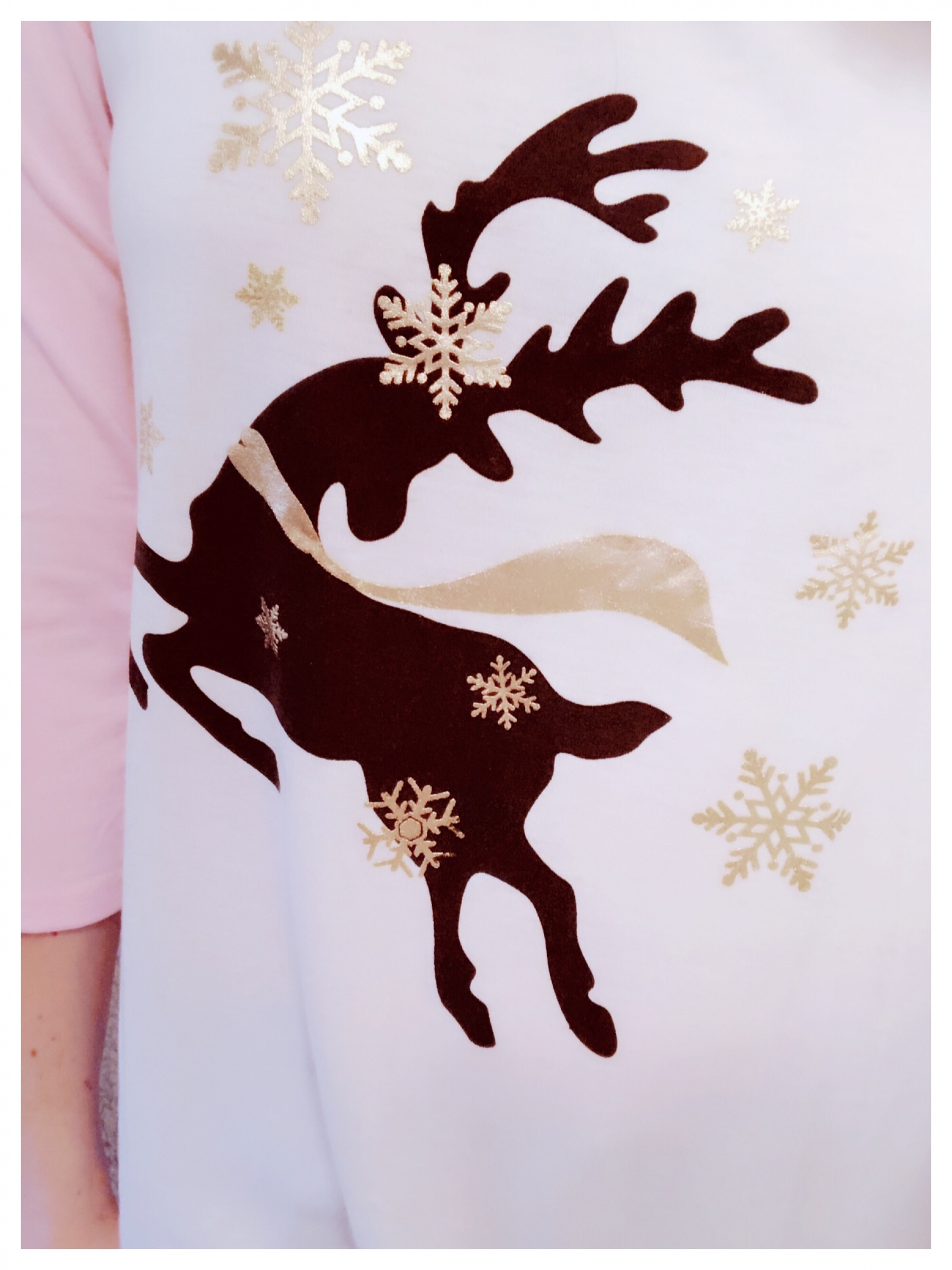 I adore this festive reindeer baseball tee!