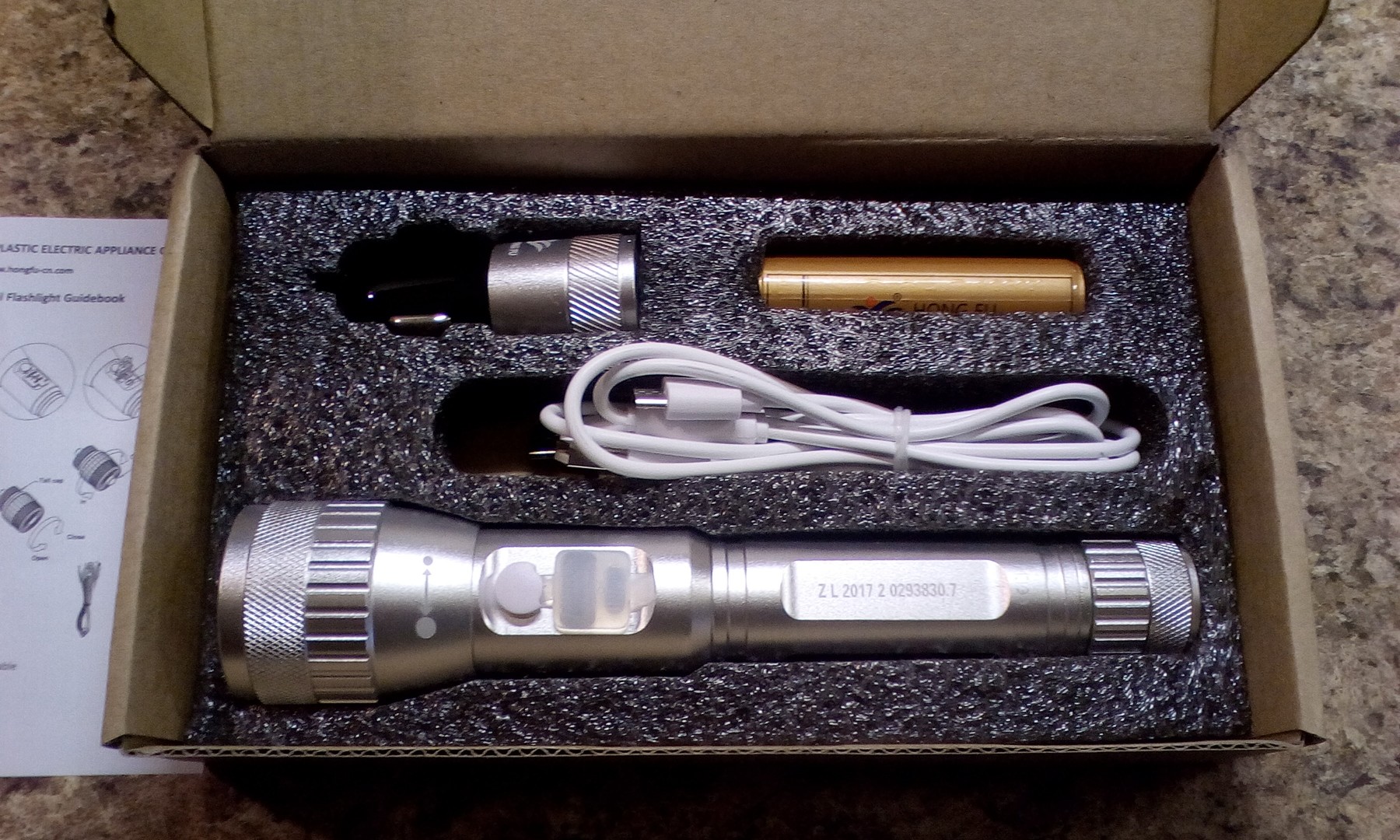 A Professional quality rechargeable flashlight