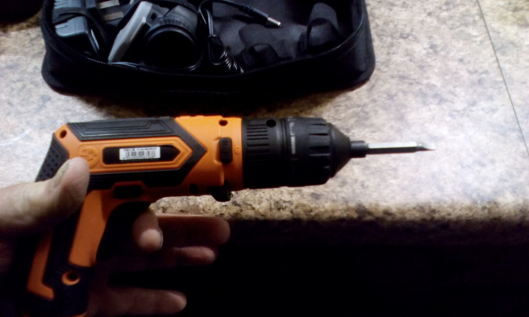 Complete cordless electric screwdriver kit